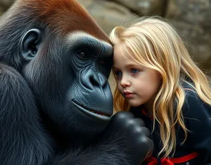 Then A Gorilla Came Up To A Young Blond Girl