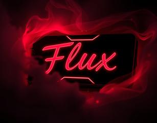 Usa La Scritta Flux Ai Colore Nero Su Un Cuore ❤️ Rosso Con Una Gpu Di Sfondo