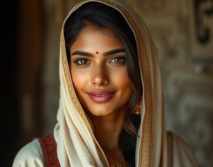 I Want A Realistic Photo Of A Beautiful Women With Indian Features
