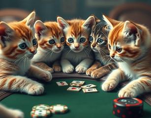 A Group Of Extremely Cute Kittens Playing Poker For $Flux