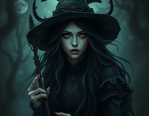 Mysterious Witch, Beautiful, Evil