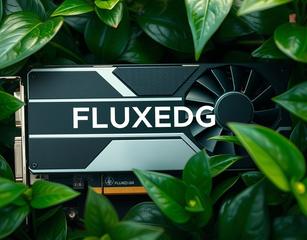 Create A Gpu Card With Plants Or Leaves Around And Fluxedge Written On The Gpu Card.